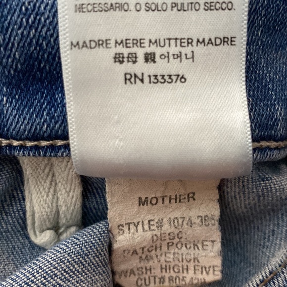 Mother patch pocket maverick high-five cut jeans - Picture 11 of 15